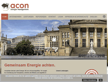 Tablet Screenshot of acon-energie.de